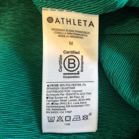 Athleta Emerald Green Echo Midi Tank Dress Size Medium Ruched Adjustable Waist - Picture 9 of 9